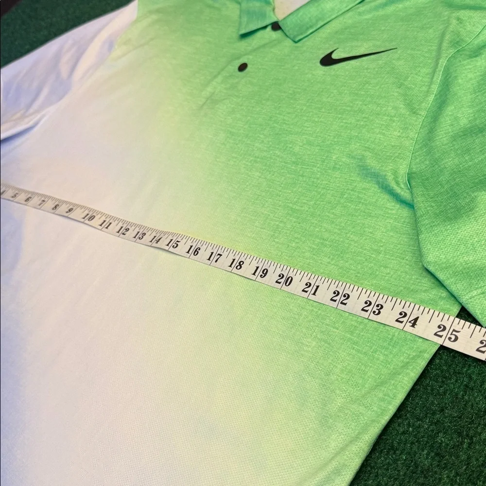 Tiger Woods Collection by Nike Mens Dri-Fit Polo (Lime Green/ Blue/ White) Sz XL - Picture 4 of 8